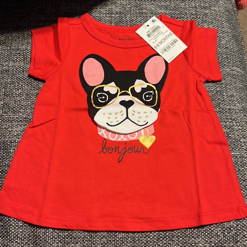 NWT FIRST IMPRESSIONS Baby Girls Puppy Top
